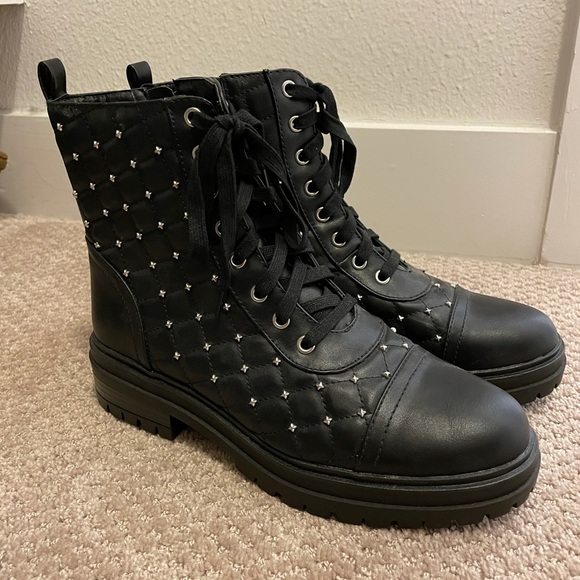 Women’s Black Combat Boots - Picture 4 of 9